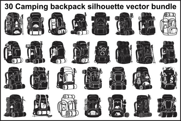 30 Camping Backpack Silhouette Vector: A Strategic Asset for Designers and Entrepreneurs