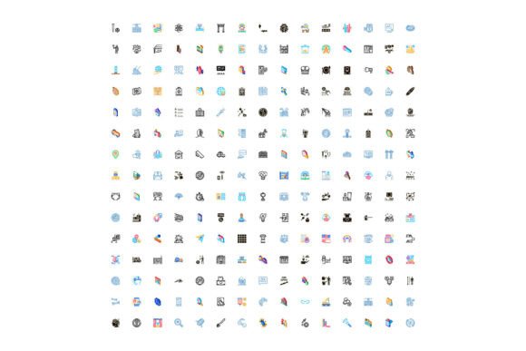 Big Collection of Flat Outline Web Inter: Practical Design Resources for Real-World Projects