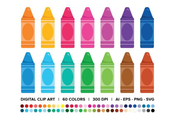 Chunky Crayon Clip Art Set: A Practical Resource for Creative and Professional Workflows