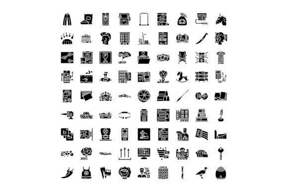 Diverse Black Icons for Web & Design Projects