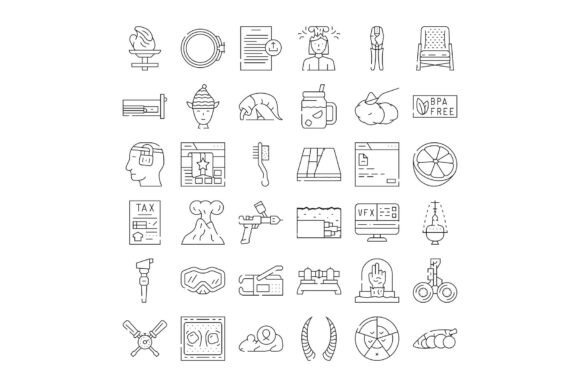 Diverse Outline Icons Collection for Web: A Modern Design Essential