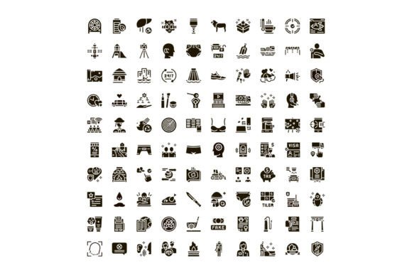 Enhancing UI/UX Design with Various Web Interface Glyph Icons Set Co