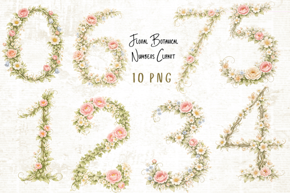 Exploring Floral Botanical Numbers Clipart: A Versatile Design Resource for Creative Projects