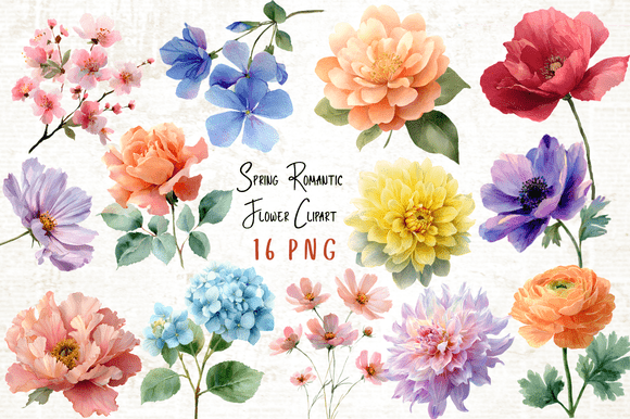 Exploring the Beauty and Versatility of Spring Romantic Flower Clipart PNG