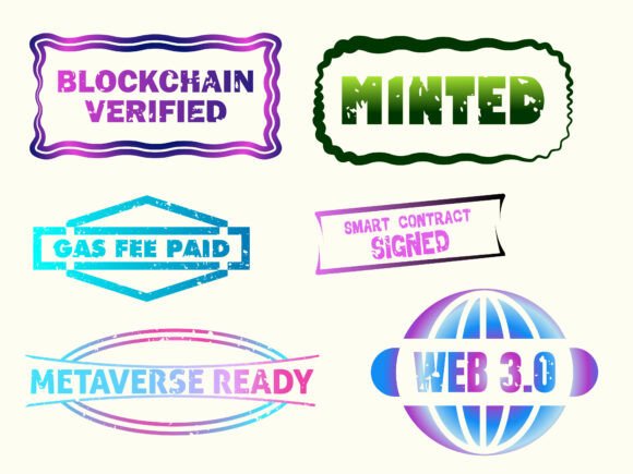 Modern Digital Stamps Seals for Creative Design Projects