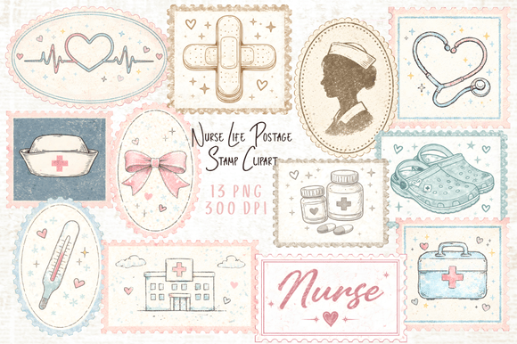 Nurse Life Postage Stamp PNG: Creative Uses for Every Project