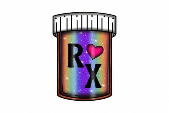 Rainbow RX Bottle PNG: Adding Whimsy and Creativity to Your Digital Projects