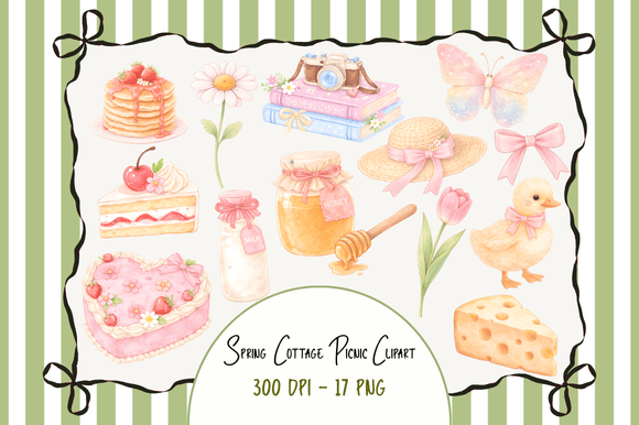 Spring Cottage Picnic Clipart: A Strategic Creative Resource for Designers and Entrepreneurs