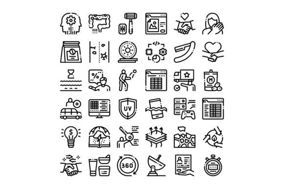 Universal Line Icons Set for Web and Mob: A Versatile Toolkit for Modern Visual Design