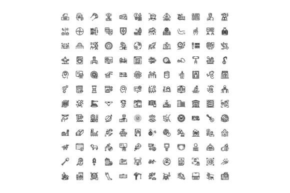 Unlocking Creativity with Diverse Line Icon Design Elements Collection