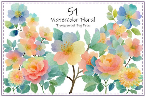 Watercolor Floral Clipart Bundle: Creative Design Made Effortless