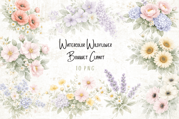 Watercolor Wildflower Bouquet Clipart: Creative Applications and Practical Considerations